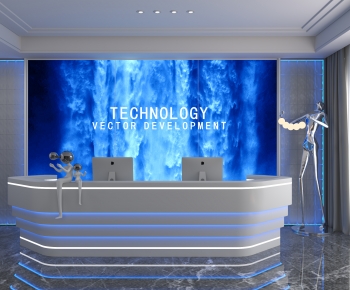 Modern Office Reception Desk-ID:283530004