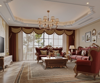 European Style A Living Room-ID:912673952