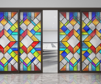 Modern Glass Screen Partition-ID:664067989