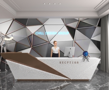 Modern Office Reception Desk-ID:232301957