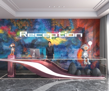 Modern Office Reception Desk-ID:938793904