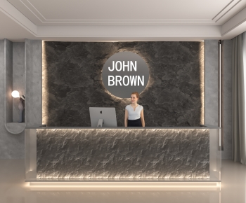 Modern Office Reception Desk-ID:774244077