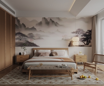 New Chinese Style Bedroom-ID:260880078