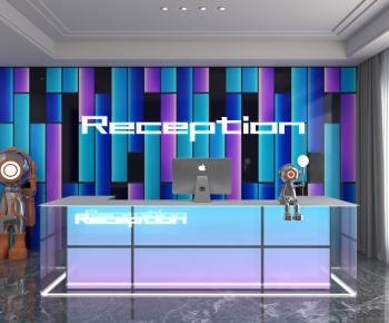 Modern Office Reception Desk-ID:597378976