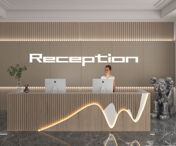 Modern Office Reception Desk-ID:856623892