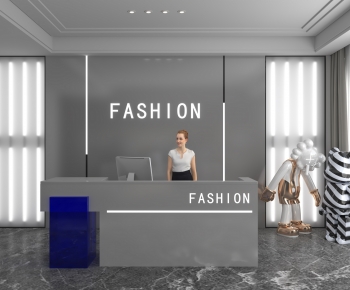 Modern Office Reception Desk-ID:539720128