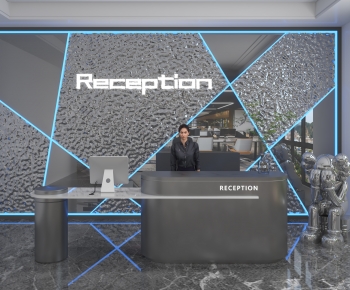 Modern Office Reception Desk-ID:898360971