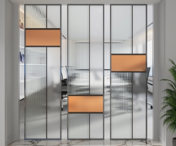 Modern Glass Screen Partition-ID:112910381