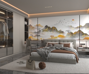 New Chinese Style Bedroom-ID:724756006