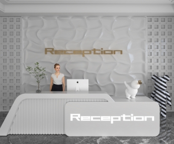 Modern Office Reception Desk-ID:153635036