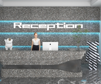 Modern Office Reception Desk-ID:478763101