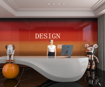 Modern Office Reception Desk-ID:121943958