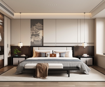 New Chinese Style Bedroom-ID:770071983