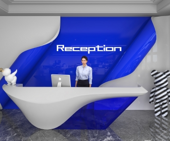 Modern Office Reception Desk-ID:824708948