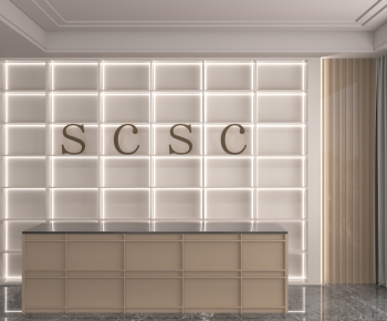 Modern Office Reception Desk-ID:845818045