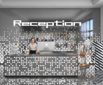 Modern Office Reception Desk-ID:426820997