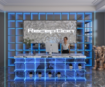 Modern Office Reception Desk-ID:392761955