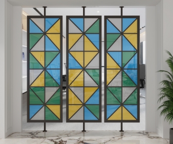 Modern Glass Screen Partition-ID:882145887