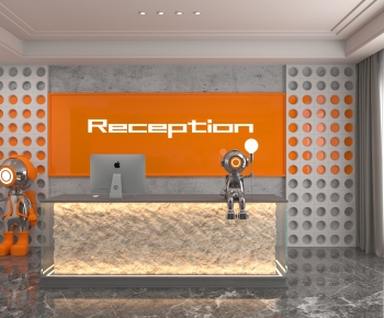 Modern Office Reception Desk-ID:915504933