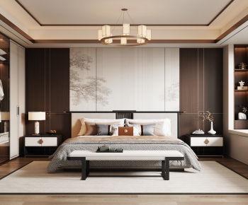 New Chinese Style Bedroom-ID:657016992