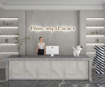 Modern Office Reception Desk-ID:105449914