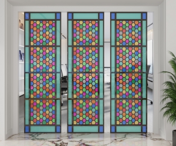 Modern Glass Screen Partition-ID:105281115