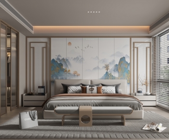 New Chinese Style Bedroom-ID:926095016