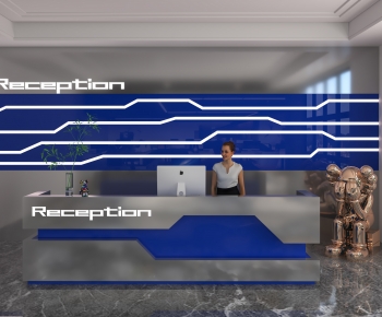 Modern Office Reception Desk-ID:213265904