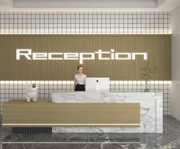 Modern Office Reception Desk-ID:772856008