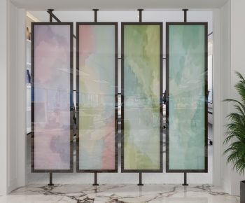 Modern Glass Screen Partition-ID:916842948