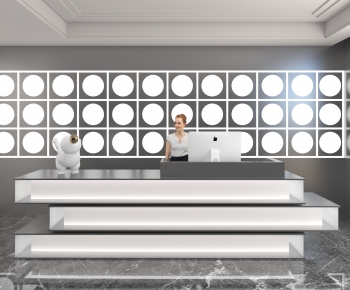 Modern Office Reception Desk-ID:797120094