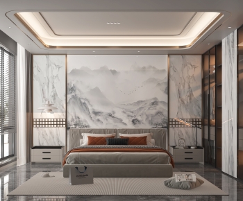 New Chinese Style Bedroom-ID:338735102