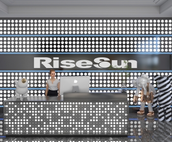 Modern Office Reception Desk-ID:778979066