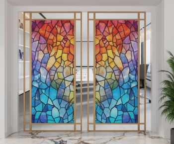 Modern Glass Screen Partition-ID:695796017