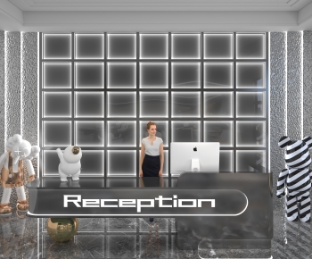 Modern Office Reception Desk-ID:370531083