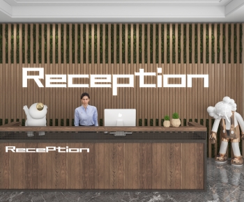 Modern Office Reception Desk-ID:989639877