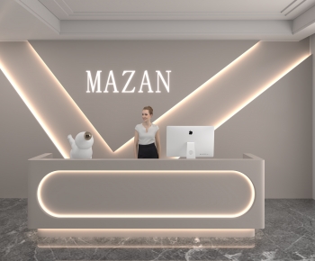 Modern Office Reception Desk-ID:802888958