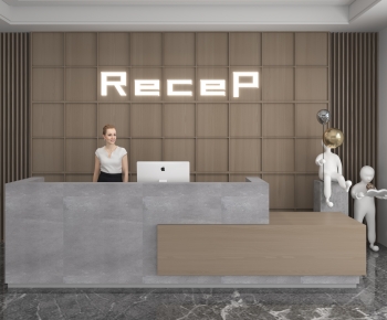 Modern Office Reception Desk-ID:758158929