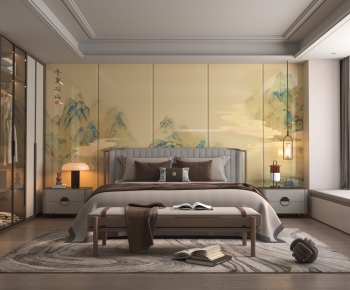 New Chinese Style Bedroom-ID:946443087