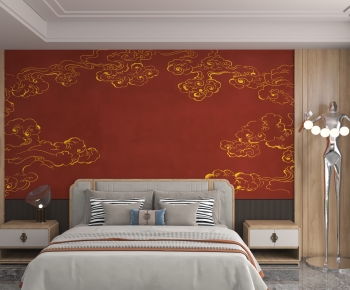 New Chinese Style Bedroom-ID:715451001