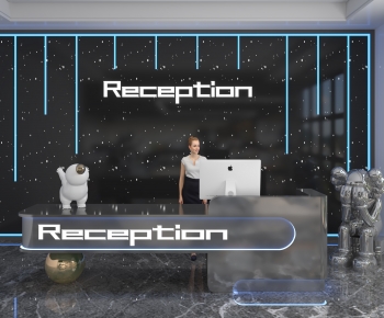 Modern Office Reception Desk-ID:157177939