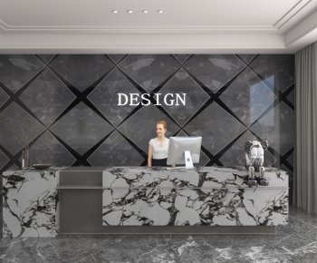 Modern Office Reception Desk-ID:231704951