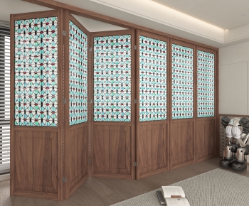 Modern Wooden Screen Partition-ID:721996078