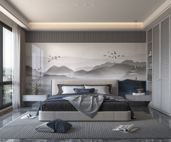 New Chinese Style Bedroom-ID:542320012