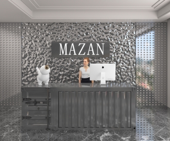 Modern Office Reception Desk-ID:713398939