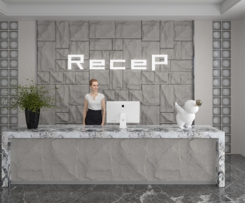 Modern Office Reception Desk-ID:202724937