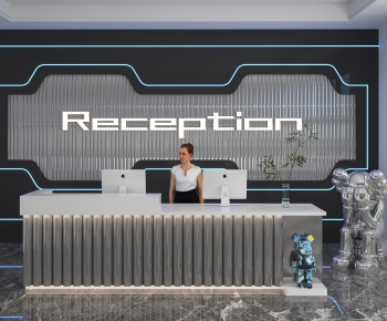 Modern Office Reception Desk-ID:114670041