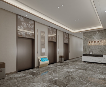 Modern Office Elevator Hall-ID:272708896