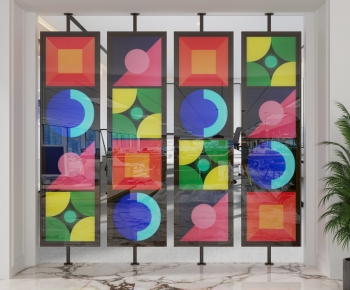 Modern Glass Screen Partition-ID:627374899