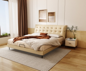 Modern Double Bed-ID:461855893